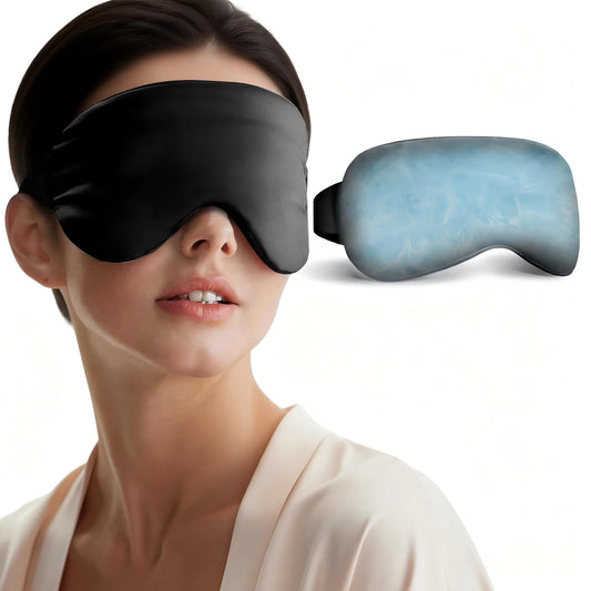 Customized Light-Blocking Eye Mask Gel Pack Hot & Cold Ice Packs Relaxation Comfort Silk Eye Mask for Sleeping