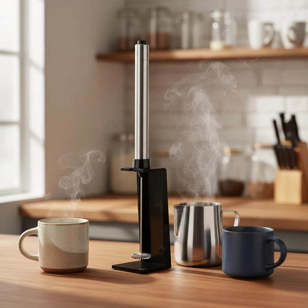 Pailite Powerful Handheld Electric Milk Frother Stainless Steel 304 Eco-Friendly Milk Frother Handheld with Battery Operation