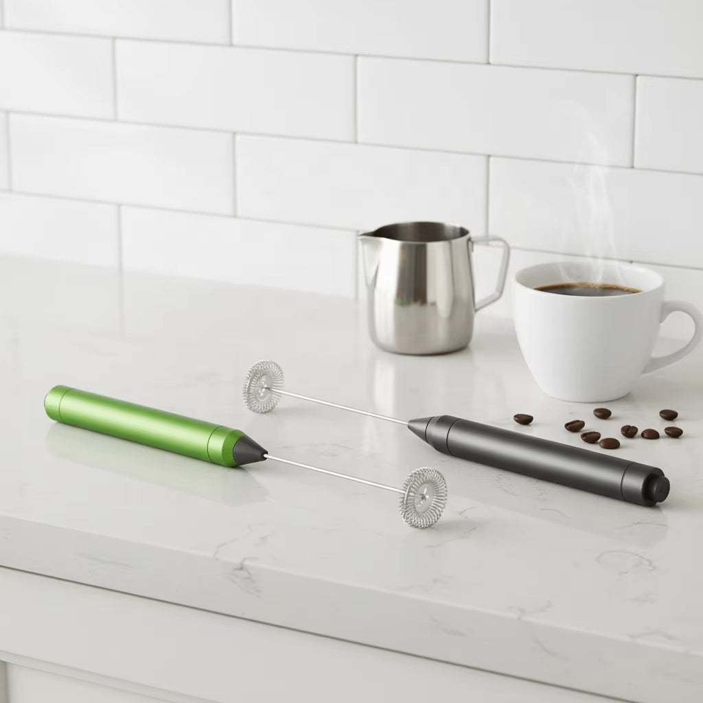 Pailite Powerful Handheld Electric Milk Frother Stainless Steel 304 Eco-Friendly Milk Frother Handheld with Battery Operation