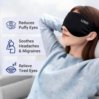 Customized Light-Blocking Eye Mask Gel Pack Hot & Cold Ice Packs Relaxation Comfort Silk Eye Mask for Sleeping